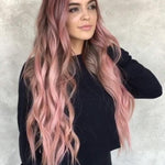 Lovely pink wig for fashion women