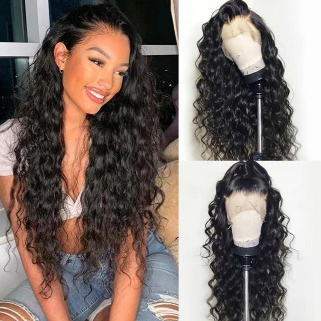 Curly Pre Plucked Heat Resistant Black Wigs