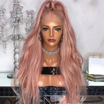 Pink Heat-Resisting Natural wig