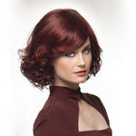 Real mixed red wavy full wig