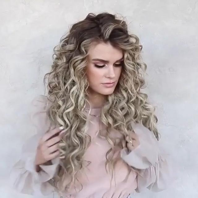 Long Curly Blonde Wig Glueless Daily Wear