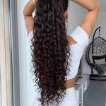Curly Heat Resistant Dark Brown Wigs