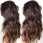 Mix Brown Long Wigs Natural Wave Wigs