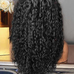 Black Curly Heat-resistant Full wig