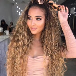 Long Curly Blonde Wig Nautral Daily Wear