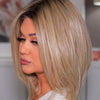 Natural Looking Heat Resistant Wig with Dark Roots