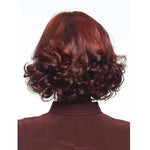 Real mixed red wavy full wig