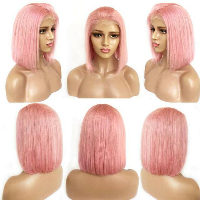 Natural Short Pink BOB Wig For Women