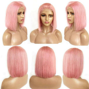 Natural Short Pink BOB Wig For Women