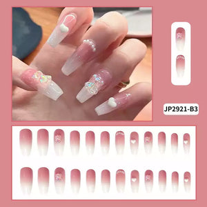 2023 Luxury Shiny Pink High Quality Bulk False Nails